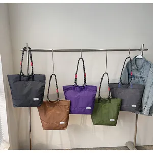 Casual grid tote bag large capacity shoulder bag stylish autumn winter handbag for daily wear