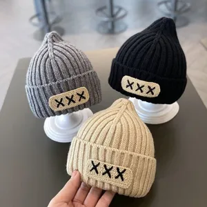 Baby Winter Warm Knitted Hat Infant Solid Color Pullover Beanie Cap For Toddler Boys And Girls Daily Wear Soft Warmth