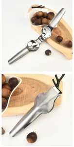Stainless steel chestnut opener nut cracker tool with cross blade for easy shell removing.