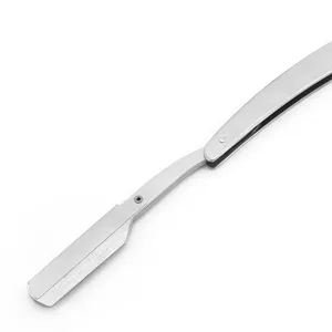 Roestvrij staal handmatig open scheermes vintage opvouwbaar scheermes voor professionele haarzorg.