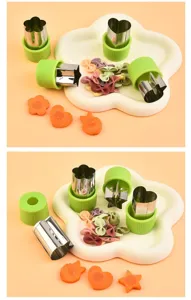 Edelstahl Obst und Gemüseschneider Form Set für DIY Backen Küchenwerkzeuge und Essen.