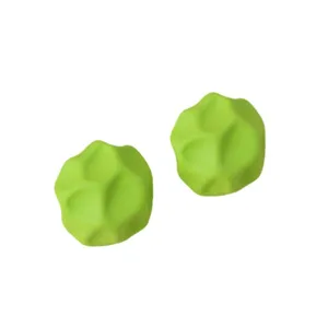 Pendientes de tuerca de acrílico geométrico irregular verde para mujer, joyería minimalista elegante.