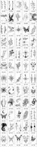 Stickers de tatouage temporaire aux herbes imperméables durables art corporel mode