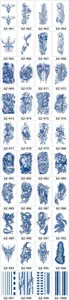 Autocollant de tatouage temporaire jus de plantes imperméable totem animal bras art