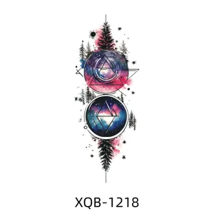 Waterproof temporary cosmic geometric tattoo sticker for arm body art fashion design