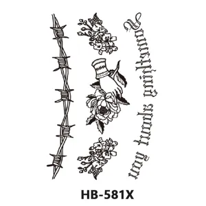 Waterproof Temporary Tattoo Sticker Geometric Sexy Arm Chest Leg Body Art Fake Tattoo Transfer Sticker For Men Women
