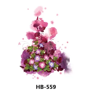 Watercolor floral temporary tattoo sticker waterproof sexy body art for men and women