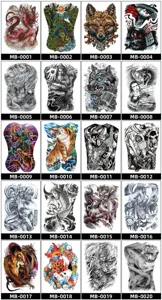 Grande adesivo per tatuaggio temporaneo schiena impermeabile arte corporea per uomo