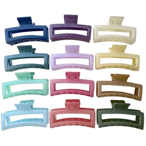 Fresh glitter jelly color large hair claw clip minimalist shark hair accessories