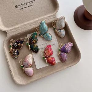 Exquisite Song brocade butterfly brooch Chinese style fabric pin for bag clothing accessories
