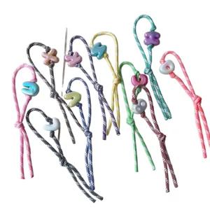 Cute candy colored letter beaded braided lanyard phone charm cute bag DIY accessories set