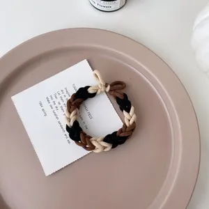 Chouchou tressé style coréen élastique attache queue de cheval mignon pour femmes accessoires