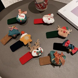 Weihnachten Plüsch Haarspangen süße Cartoon Rentier Weihnachtsmann Haarnadeln Damen