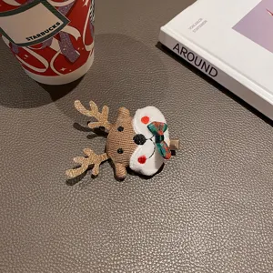 Weihnachten Rentier Haarklammer geflochten Plüsch Schleife Haarschmuck für Damen und Mädchen.