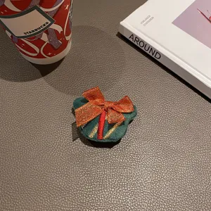 Weihnachts Plüsch Haarklammer, süße grüne Schleife Haarschmuck für Damen und Mädchen Alltag.
