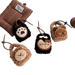 Handmade knitted cute cartoon earphone pouch keychain bag pendant for women stylish design