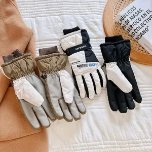 Winter ski gloves for men, thick warm waterproof windproof touch screen thermal gloves.
