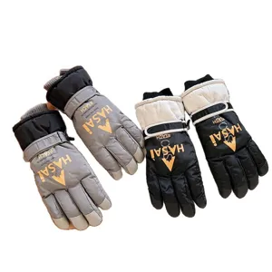 Waterproof thermal ski gloves for winter outdoor cycling and sports, warm and windproof.