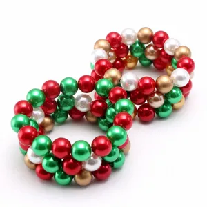 Kinder Perlenarmband ABS Künstliche Perle Weihnachten Perlen Armbänder Süß Feiertag Party Schmuck Geschenk Für Kinder