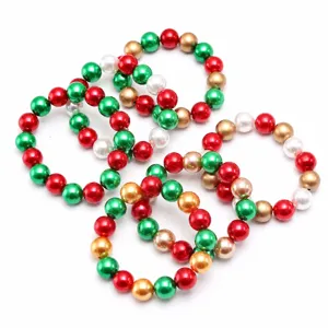 Weihnachten kinder perlen armband set bunte ABS perlen perlenarmband für mädchen