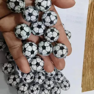 20MM Harz Fußball Strass Perlen Acryl Lose Perlen DIY Chunky Perle Basteln Zubehör