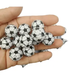 20mm Harz Fußball Perlen Chunky Beads für DIY Schmuckherstellung Handwerk Armband.