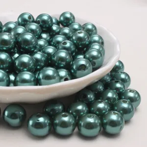 Entengrün ABS Kunststoff Künstliche Perle Perlen Gerade Loch Lose Perlen Für DIY Schmuck Handwerk