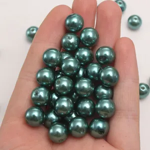 Entengrüne ABS Kunststoff Perlen Imitation 8mm lose DIY Bastelperlen für Schmuckherstellung