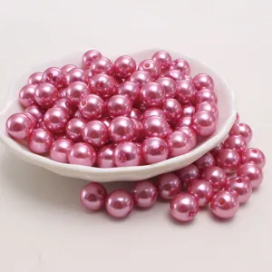 Rosa ABS Kunststoff Perlen Imitation lose Perlen für DIY Handwerk Schmuck Herstellung.