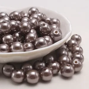 Plastica ABS Perle Simulate Caffè Affumicato Perline Tonde Sfuse Per Artigianato Fai da Te Gioielli Forniture