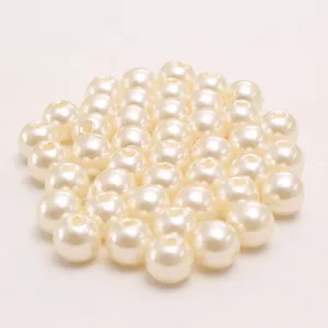 ABS Kunststoff Perlen Imitation Perlen lose fuer DIY Schmuck Basteln Zubehoer Neu