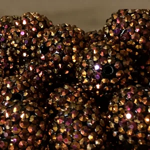 10-22mm hars strass chunky kralen, glamouruze goud roos ab kristal diy ronde ballen.