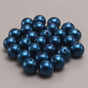 Königsblaue ABS Kunststoff Perlen Imitation Perlen für DIY Schmuck Basteln Dekoration.