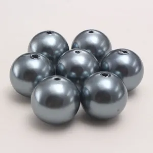 Dark Gray ABS Plastic Imitation Pearl Beads Round Loose Beads For DIY Jewelry Making Craft Accessories