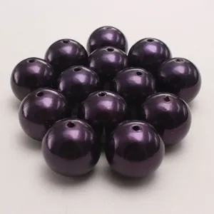 Perles Artificielles Bordeaux Foncé Perles Vrac en Plastique pour Fabrication de Bijoux DIY Artisanat