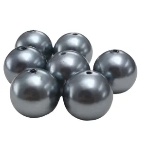 Dark grey ABS plastic imitation pearl loose beads for DIY handmade jewelry crafting main view