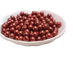 ABS Kunststoff Perlen, 6-30mm kupferbraune lose Perlen fuer DIY Schmuckherstellung.