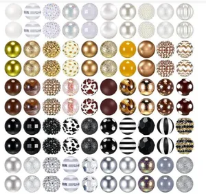 20mm chunky acrylic beads mix color loose beads for DIY jewelry making crafting details