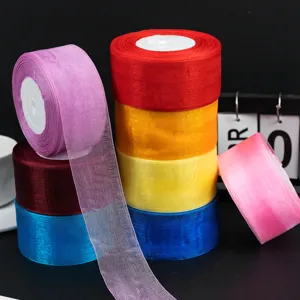 Κορδέλα Σιφόν 5cm Διαφανής Οργαντζά DIY Χειροποίητη Συσκευασία Δώρου Χονδρική Πώληση