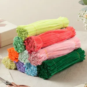Colorful Chenille Stems Pipe Cleaners Craft Supplies DIY Fluffy Fuzzy Wires For Kids Creative Crafting Art Projects