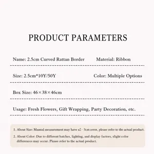 2.5cm ruffled edge plaid ribbon details and specifications, polyester material for DIY.