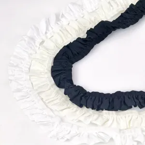 Pleated ruffle lace trim ribbon for DIY hair bows, garments, and sewing craft accessories.