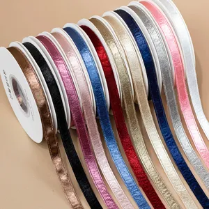 Cinta de Terciopelo Doble Cara 1cm Multicolor Brillo Satén DIY Lazo Accesorio Pelo