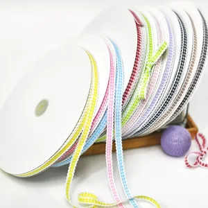 Nastro pied de poule da 1cm per cucito di abbigliamento artigianato confezione regalo.