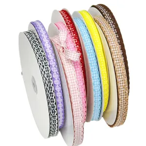 Cinta de cuadros borde ondulado 1cm rollos para envolver regalos manualidades costura