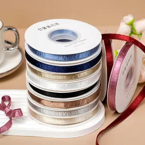 1cm cinta terciopelo brillo doble cara satén colorido DIY lazo pelo material accesorios ropa