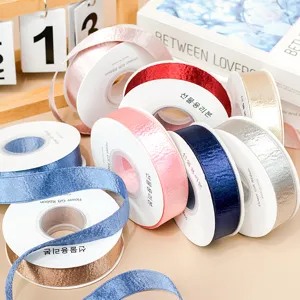 2.5cm double-sided glitter velvet ribbon colorful glossy fabric DIY bow hair accessories