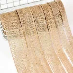 Natural Jute Burlap Ribbon Rolls Linen Webbing for DIY Crafts and Christmas Decor