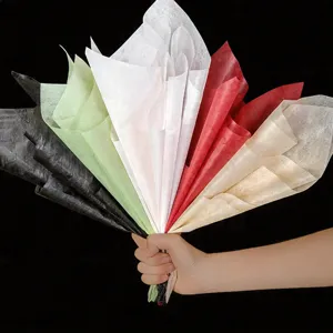 Papier d'emballage imperméable pour bouquets de fleurs et boîtes, lot multicolore.