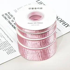 Rosa doppelseitig glitzernde Satinband für DIY Haarschleife und Geschenkverpackung Basteln.
